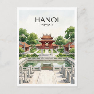 Temple of Literature Hanoi Vietnam Postcard