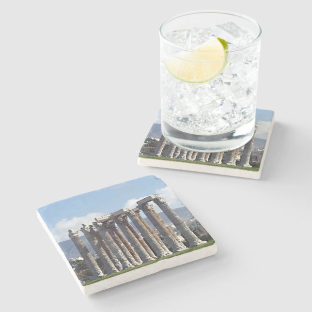 Temple of Olympian Zeus Stone Coaster (Side)