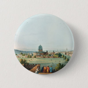 Temple of Solomon Views in the Ottoman Dominions 6 Cm Round Badge