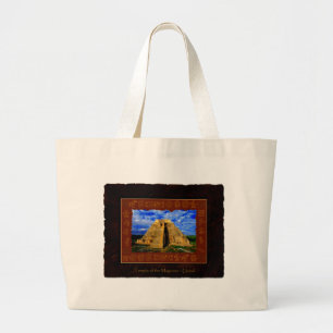 Temple of the Magician Mayan Gift item Large Tote Bag