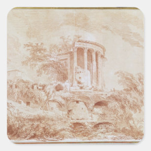 Temple of the Sybil at Tivoli Square Sticker