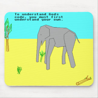Temple OS Terry Davis Elephant Mouse Pad