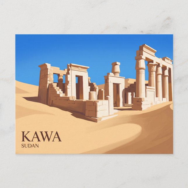 Temple Ruins of Kawa Sudan Postcard (Front)