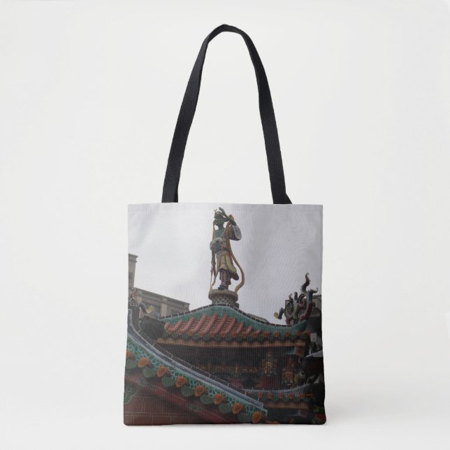 Temple & Statue Tote Bag (Front)