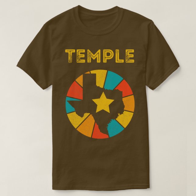 Temple Texas Vintage Distressed Souvenir 1 T-Shirt (Design Front)