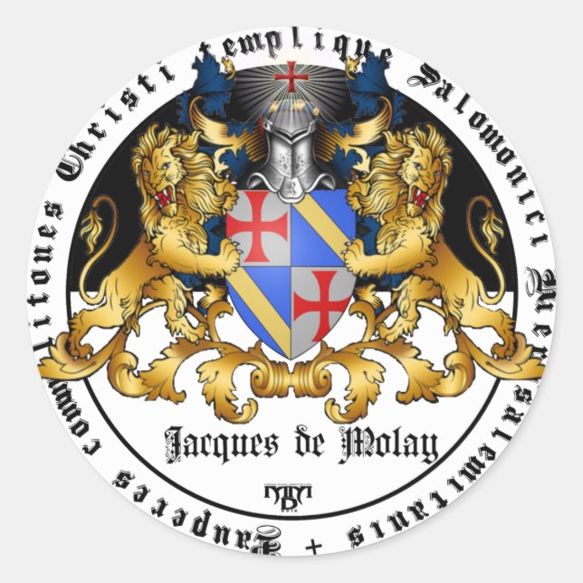 Templer Grand Master Jacques de Molay sticker (Front)