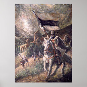 Templer in front of a castle poster