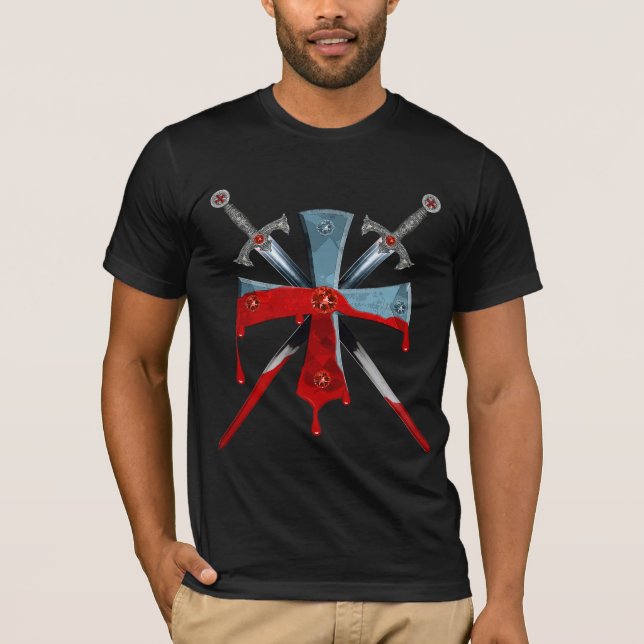 Templer Kreuz + Schwert / Knights Cross T-Shirt (Front)