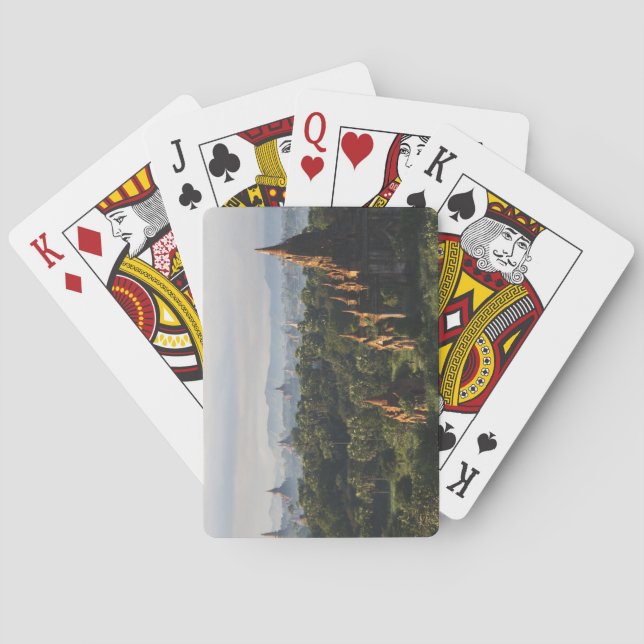 Temples at sunrise, Bagan, Myanmar Playing Cards (Back)