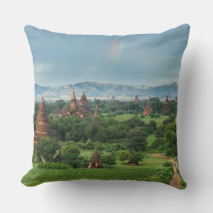 Temples in Bagan, Myanmar Cushion
