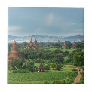 Temples in Bagan, Myanmar Tile