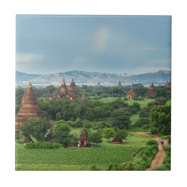 Temples in Bagan, Myanmar Tile (Front)