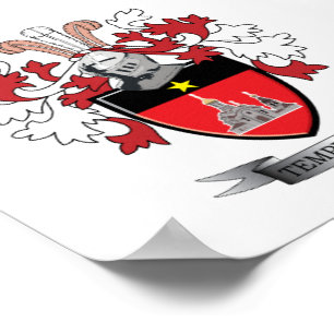 Templeton Family Crest Coat of Arms Poster