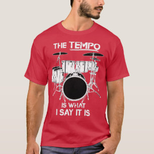 Tempo Retro Drummer Drums T-Shirt