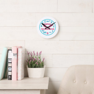 Temporal Procrastination Funny Physics Wall Clock