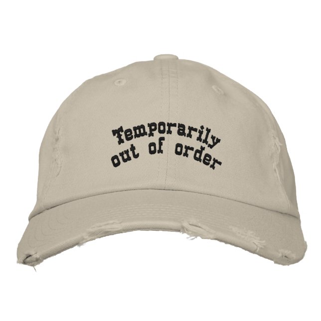 Temporarily out of order embroidered hat (Front)