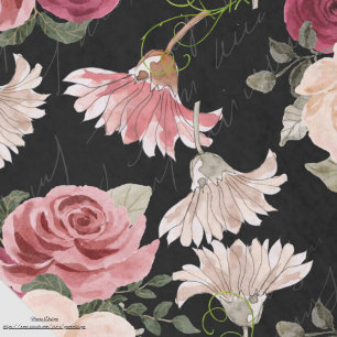 Temporary modern roses Dahlia black decoupaging Tissue Paper