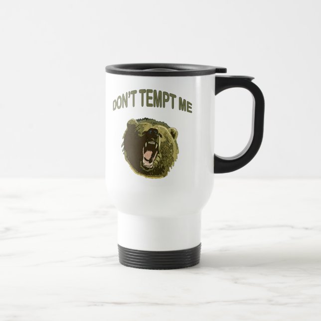 Tempt Me Bear Travel Mug (Right)