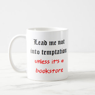 temptation bookstore coffee mug