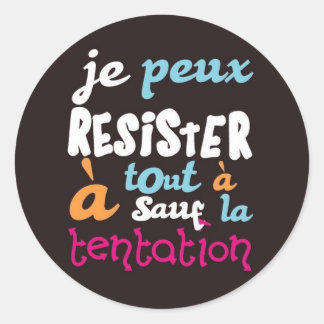 Temptation Classic Round Sticker