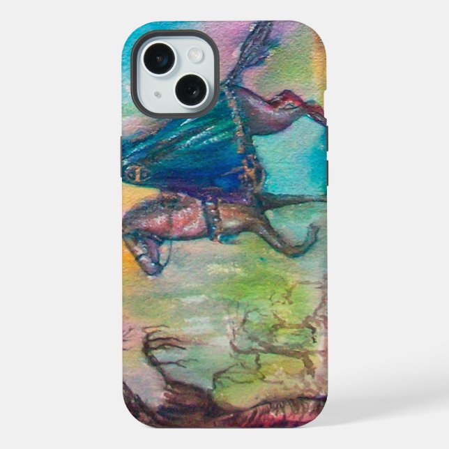 TEMPTATION Dark Kinight and Devil's Treasure ,Blue iPhone Case (Back)