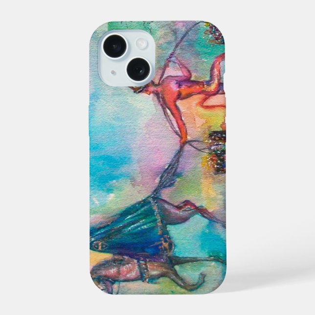 TEMPTATION / DARK KNIGHT AND DEVIL'S TREASURE Blue iPhone 15 Case (Back)