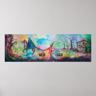 TEMPTATION Dark Knight and Devil's Treasure ,Blue Poster