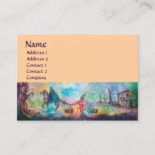 TEMPTATION Dark Knight,Devil's Treasure Blue Peach Business Card