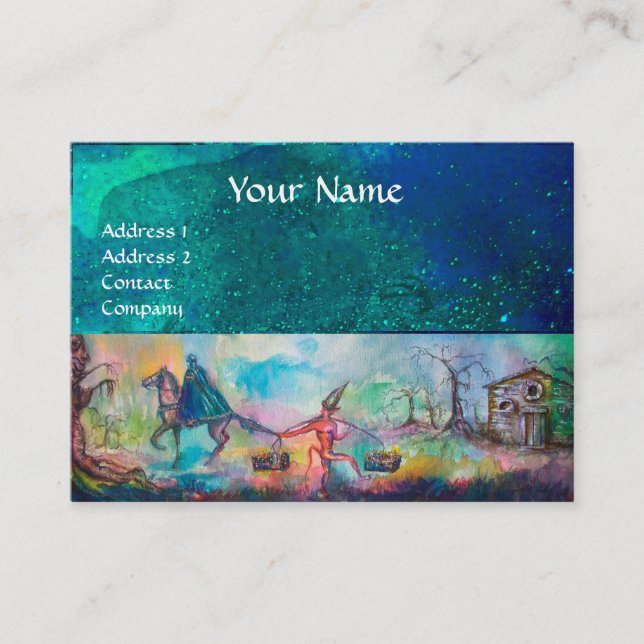 TEMPTATION Dark Knight,Devil's Treasure,Night Blue Business Card (Front)