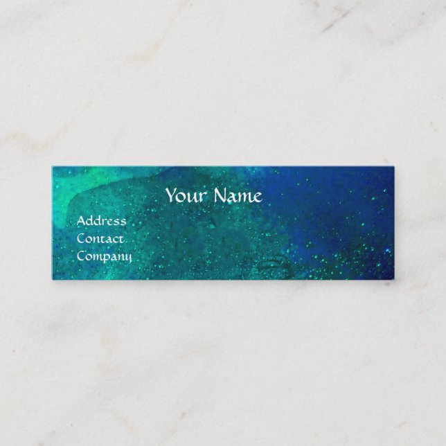 TEMPTATION Dark Knight,Devil's Treasure,Night Blue Mini Business Card (Front)