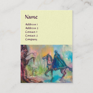 TEMPTATION DARK KNIGHT MONOGRAM Cream Business Card