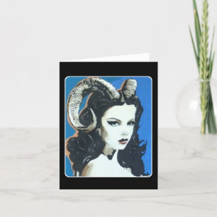 'Temptation in the Magick' Painting on a Blank  Thank You Card