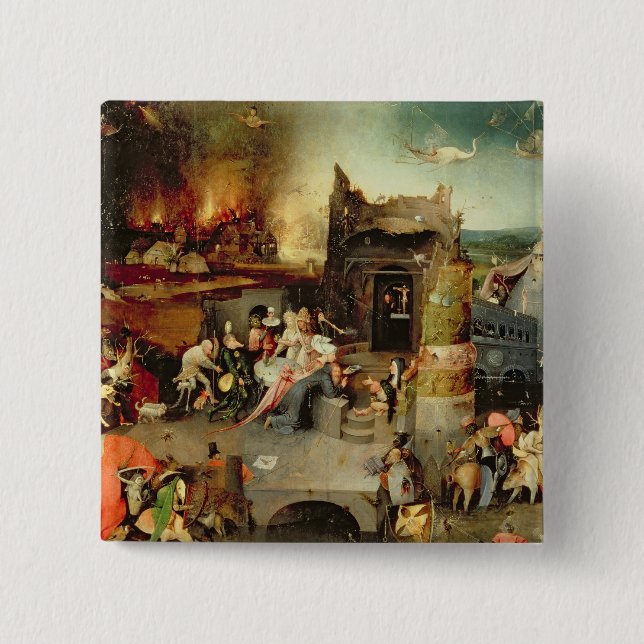 Temptation of St. Anthony 15 Cm Square Badge (Front)