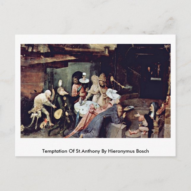 Temptation Of St.Anthony By Hieronymus Bosch Postcard (Front)