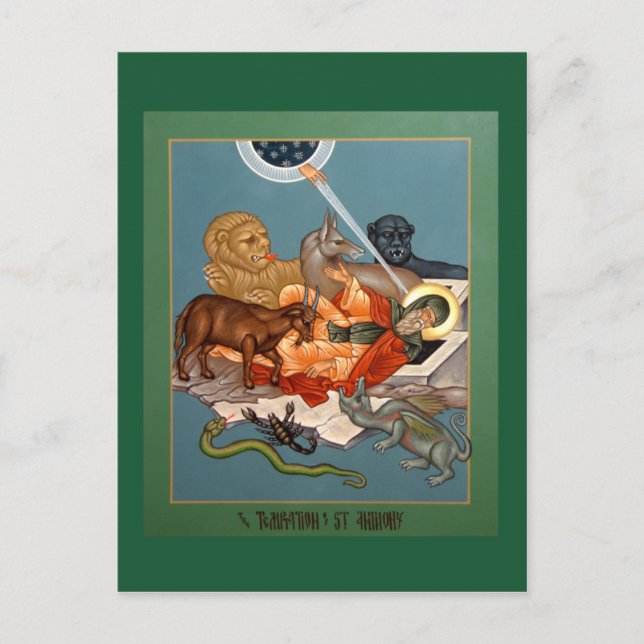 Temptation of St. Anthony Prayer Card (Front)