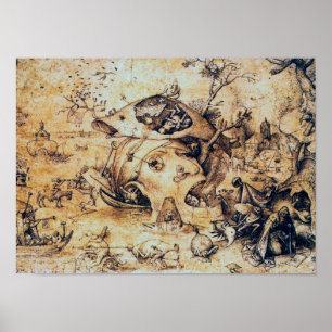 Temptation of St. Antony the Great, Pieter Bruegel Poster