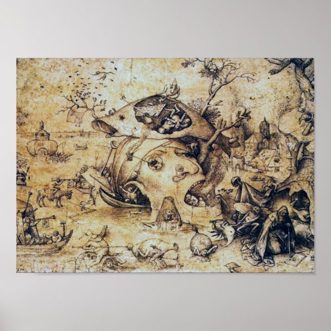 Temptation of St. Antony the Great, Pieter Bruegel Poster (Front)