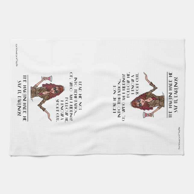 Temptation, Short Cut Tea Towel (Horizontal)