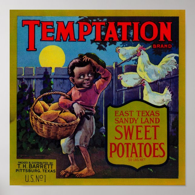 Temptation Yam LabelPittsburg, TX Poster (Front)