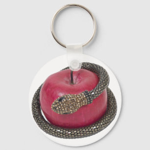 TemptationAppleSnake112311 Key Ring
