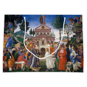 Temptations of Christ, Sandro Botticelli Large Gift Bag