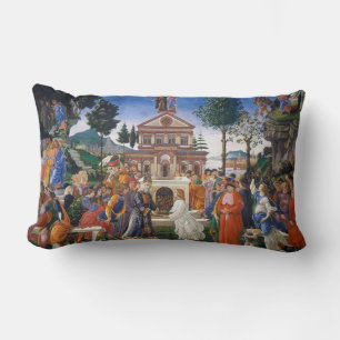 Temptations of Christ, Sandro Botticelli Throw Pil Lumbar Cushion