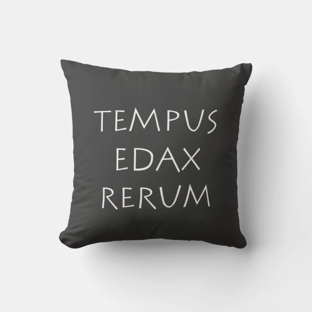 Tempus edax rerum cushion (Front)