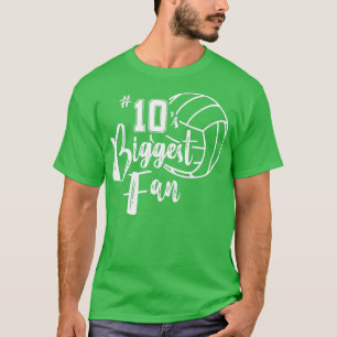 Ten 10s Biggest Fan  Volleyball Mum Volleyball Dad T-Shirt