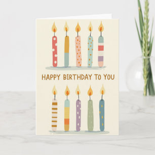 Ten Candles Birthday Card