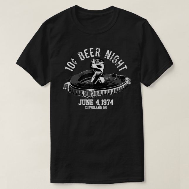 Ten Cent Beer Night Cleveland CLE Baseball  T-Shirt (Design Front)