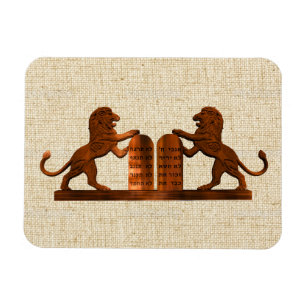 Ten Commandments and Lions Magnet