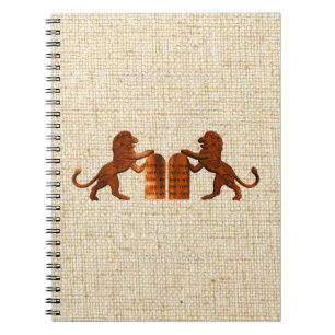 Ten Commandments and Lions Spiral Notebook