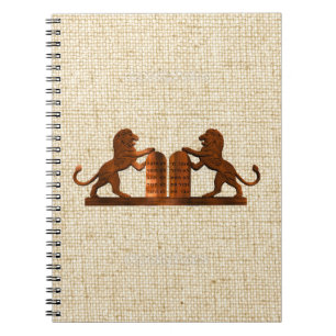 Ten Commandments and Lions Spiral Notebook