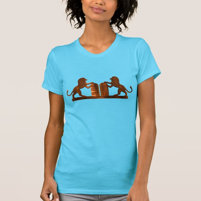 Ten Commandments and Lions T-Shirt (Front)